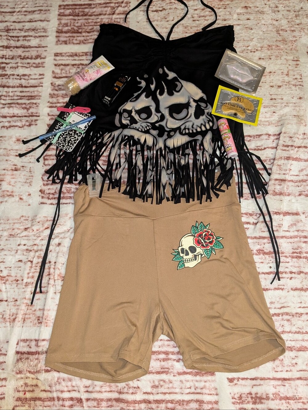 Dollskill/Current Mood Fringe Halter Combo